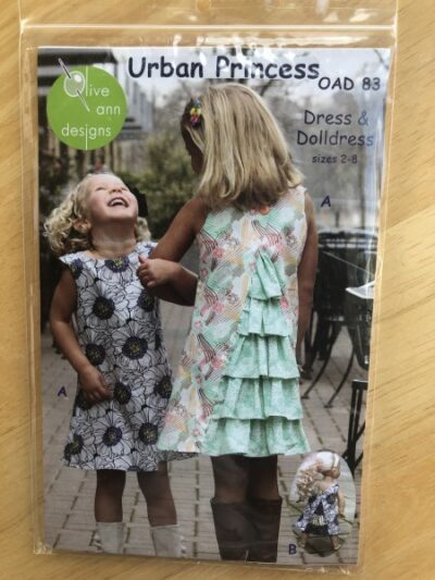 Olive Ann Designs Urban Princess Dress and Doll Dress Pattern, sizes 2-8, OAD083