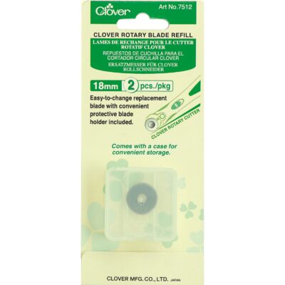 Clover 18mm Rotary Cutter Blades, 2 Pack CLO7512