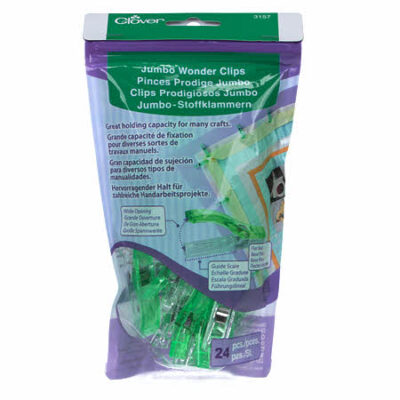 Clover Jumbo Wonder Clips, 24 ct. 3157CV