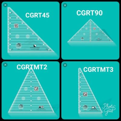 Creative Grids TAOS 4 pc. ruler set, CGRT45, CGRT90, CGRTMT2, CGRTMT3