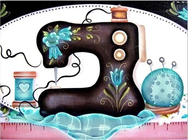 Diamond Painting Teal Sewing Machine 12 by 16 Square Diamond Kit -  Quilting In The Valley